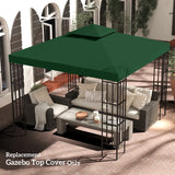 NEW Retails $110, Outsunny 10' x 10' Canopy Replacement 2-Tier Gazebo Canopy Top Cover, Green