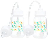 NEW Hands-Free Baby Bottle - Self Feeding System 4 oz (2 Pack - Dinosaur) Age 3 Mth+