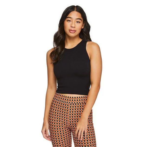 New Wild Skye Women's Crew Neckline Seamless Tank in Black, Sz XXL