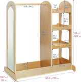 NEW Retails $650, Stock Wooden Toys Dress-up Stand with Mirror - Made in Canada