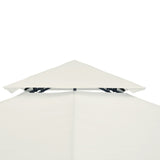 NEW Retails $110, Outsunny 10' x 10' Square 2-Tier Gazebo Canopy Replacement Top Cover Outdoor Garden Sun Shade, Cream White