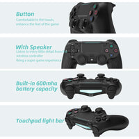NEW DATA FROG Wireless Bluetooth Controller for PS4 Controller Remote Gamepad Compatible with PS4/Slim/Pro Dual Vibration Game Joystick for PC