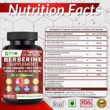 NEW Sealed Rimo Nutrition - Berberine with Ceylon Cinnamon - Berberine Supplement - Bitter Melon - Red Yeast Rice, 120 Capsules Non-GMO and Gluten Free, BB: 01/27