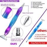 NEW Diamond Painting Pens Kit, Stainless Steel Tips for Diamond Painting Accessories with 6 Clay, Diamond Art Pens Diamond Painting Tools for DIY Craft, Starry Purple, 16pc