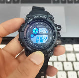 NEW YIKAZE Men's Digital Watches with LED Lighting, Fashionable and Waterproof, Suitable for Sports and Military, with Date and Military Time