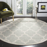 New A2Z Rug Trendy Modern Trellis Geometric Moroccan Pattern Indoor Light Grey Round 5 Foot Area Rug! Soft Low Pile. Stain & Fade Resistant! Made In Turkey!
