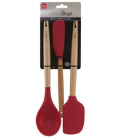 NEW, PRIME CHEF 3-Piece Silicone Tools, RED