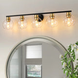 NEW Retails $220, Wayfair Aanay Dimmable Bathroom Vanity Light, Black/Gold
