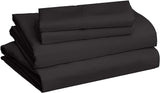NEW Amazon Basics Easy Care Microfiber Sheet Set with 19" Deep Pockets - King, Black