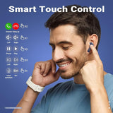 NEW Retails $60 ACEFAST Black Wireless Earphones Bluetooth 5.3 Headphones LED Power Display Mini Crystal in-Ear Earbuds with Wireless Charging Case Touch Control Built-in Mic Headphone for Sports Waterproof Earphone