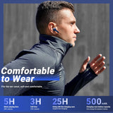 NEW Retails $60 ACEFAST Black Wireless Earphones Bluetooth 5.3 Headphones LED Power Display Mini Crystal in-Ear Earbuds with Wireless Charging Case Touch Control Built-in Mic Headphone for Sports Waterproof Earphone