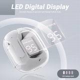NEW Retails $60 ACEFAST Wireless Earphones Bluetooth 5.3 Headphones LED Power Display Mini Crystal in-Ear Earbuds with Wireless Charging Case Touch Control Built-in Mic Headphone for Sports Waterproof Earphone