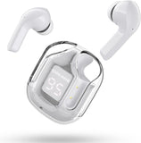 NEW Retails $60 ACEFAST Wireless Earphones Bluetooth 5.3 Headphones LED Power Display Mini Crystal in-Ear Earbuds with Wireless Charging Case Touch Control Built-in Mic Headphone for Sports Waterproof Earphone