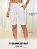 NEW ACEGOLFS GLAMOUR 22.5 Inch Slim-Fit Stretch Shorts UPF50+, White, Sz M, Retails $90