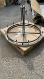 Retails $457+ New in Box! ACROMA 12 Light Large 39.5 Inch Diameter Modern Farmhouse Wagon Wheel Chandelier-UL Certified Black & Brass Dust Finish! NOTE: Chain & Hanging Loop NOT included