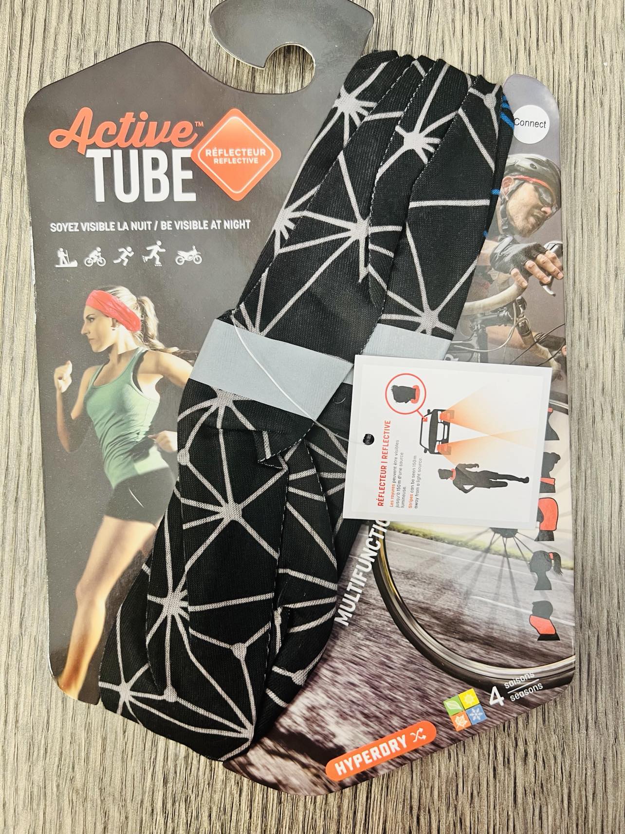 New Active Tube Reflective Head/Face Wear! Wear Many Ways! Connect Grey