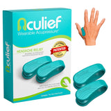 New Aculief - Award Winning Natural Headache, Migraine, Tension Relief Wearable – Supporting Acupressure Relaxation, Stress Alleviation – Simple & Effective 2 Pack (Teal)