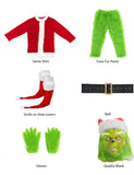NEW Adult Santa Grinch Costume Outfit For Christmas, Faux Fur, Sz 3XL, Retails $136
