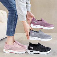 New Air Cushion Pain Relief Orthopedic Shoes for The Elderly, Breathable with Arch Support Mesh Casual Shoes Grey Sz 8.5