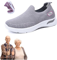 New Air Cushion Pain Relief Orthopedic Shoes for The Elderly, Breathable with Arch Support Mesh Casual Shoes Grey Sz 8.5