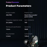 New Wired Gaming Earbuds, QKZ AK6 PRO in Ear Monitors, Deep Bass Sound Wired Earbuds, HiFi in Ear Headphones with New 1DD 10mm Dynamic Driver, IEM for Music Gaming Video Calling (with Mic, Purple)