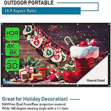 120 Inch Fabric Portable Double sided Projector Screen Indoor/Outdoor! Great for Theatre or Outdoor Holiday Events! Hangs anywhere!