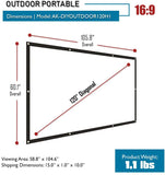 120 Inch Fabric Portable Double sided Projector Screen Indoor/Outdoor! Great for Theatre or Outdoor Holiday Events! Hangs anywhere!