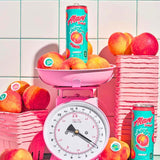 NEW 4 PACK Alani Nu Energy Drink Juicy Peach, 355mL, 4pk! 140 mg of caffeine, a sprinkle of essential B-vitamins, zero sugar, gluten free and better-for-you ingredients