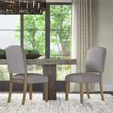 New in box! Amazing Quality Lark Manor Aldrina Linen Upholstered Back Side Chair (Set of 2) Grey, Retails $429+
