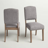 New in box! Amazing Quality Lark Manor Aldrina Linen Upholstered Back Side Chair (Set of 2) Grey, Retails $429+
