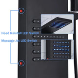 New 48'' Shower Panel with Fixed Shower Head in Black by AlenArtWater