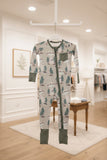 NEW Retails $43+, Sz 12-18 Mth Wiley Threads Ultra soft Lightweight Bamboo Viscose Full Zip Romper with fold-over hands & feet with non-slip grips, ALIENENCOWNTERS, Perfect for Summer Nights
