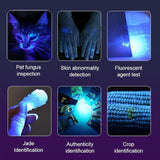 New ALONEFIRE SV98 365nm UV Flashlight Small 3W Mini Black Light USB C Rechargeable Money Detector for Pet Urine Detector, Scorpion, Resin Curing, Bed Bug, Fishing, Minerals with Built-in Battery