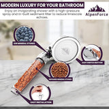 New AlpenForce 3 Modes High-Pressure Shower Head w/Filter Beads & 360° Rotation for Refreshingly Clean Water & Powerful Spray Control! Includes connector hose