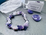 New Avenue 9 gemstone bracelet set (Amethyst) Powerful and protective stone, helps positive transformation for the body and mind! Inner peace and healing