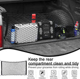 New Amiss 2 Packs Cargo Net Stretchable, Adjustable Trunk Storage Net with Hook, Accessories for Pickup Bed Divider Organizer and Storage, Compatible with Chevy Silverado Ford F150 GMC (50"x 18")
