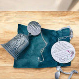 Guardian Angel Hanging Bell! Makes a Great Gift! Includes Green velvet pouch! May your angel always be by your side!