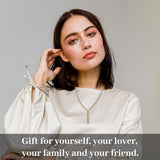 NEW UNISEX Necklace Stainless Steel Mindful Necklace for Breathing Exercises Relaxation Anxiety Relief Anapana Breathing Necklace Jewelry, Gold