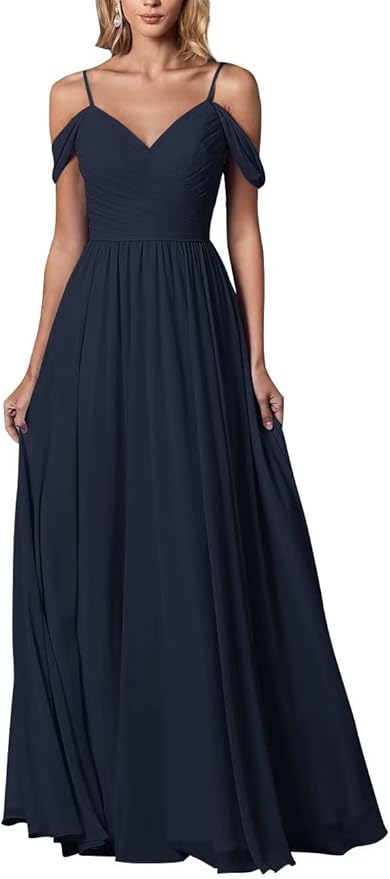 New NAVY ANYSWBKN Off Shoulder Formal Gown for Bridesmaid, Prom etc. Sz 18