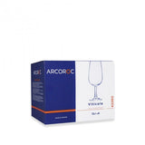 New in box! Lot of 6 ARCOROC Viticole Wine Glasses 12cl-4oz Made in France