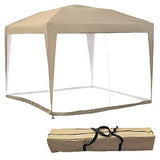 New Gravitti Arctic Sky Outdoor 10 X 10 Pop Up Gazebo W/Mosquito Netting in Beige! Sets up in no time! Retails $199+