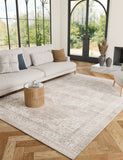 New Artiplanto Leah 6 Ft X 9 Ft Area Rug! Grey! Timeless, vintage look that adds sophistication to your home. Retails $435+
