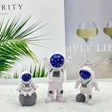 New LUOZZY 3 Pcs Astronaut Space Cake Topper Outer Space Cake Toppers Decorations Spaceman Miniatures Astronaut Toys Set (Star)