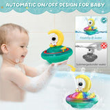New in box! Astronaut Moon Baby Bath Toys for Toddlers, Spray Water Toy Rotation Baby Light up Bath Toys, Automatic Induction Sprinkler Shower Toys with LED, Ages 1 & Up