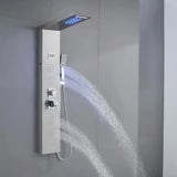 New in box! Wayfair Augusts 47'' Shower Panel with Fixed LED Lighted Shower Head, LED Temperature display Retails $329+