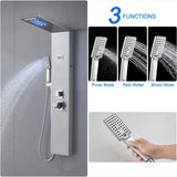New in box! Wayfair Augusts 47'' Shower Panel with Fixed LED Lighted Shower Head, LED Temperature display Retails $329+