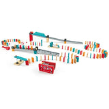 NEW Retails $75, Hape Robot Factory Kids 122 Piece Wooden Domino Track Game Set Learning STEM Toy