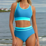NEW Split Swimsuit Print Sexy High Waist Bikini Bikini Women's Swimsuit, Sz L
