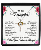NEW Retails $55 GIFT TO MY DAUGHTER - CROSS DANCING NECKLACE WITH MESSAGE CARD