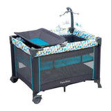 NEW Pamo Babe Bassinet Nursery Center Play Yard Crib w/ Changing Table, Grey & Blue, Retails $279+